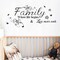 Wall Stickers, Home Decorations for Living Room, Family 'Where Life Begins & Love Never Ends', Multicolor Letter Wall Decor, Vinyl, Custom Style, Matte Finish